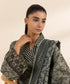 Womens Unstitched Embroidered Green Three Piece Lawn Suit